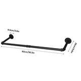 2-Pack Industrial Pipe Clothes Rail Rack – Wall-Mounted Garment Rods & Heavy-Duty Iron Closet Organizer for Hanging Clothes”