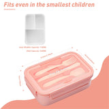 Kids Microwave-Safe Lunch Box Food Warmer – Leakproof Split PP Plastic Lunch Container