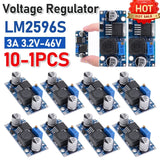 LM2596 DC-DC Step-Down Power Supply Module – Adjustable Voltage Regulator 3A Output for Arduino, 24V/12V/5V/3V Electronics Projects (1–10PCS)