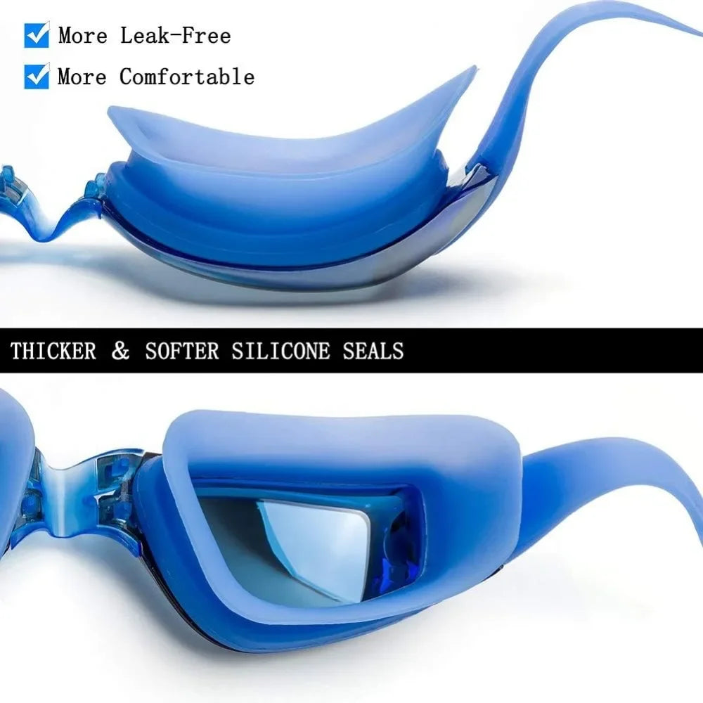 4-in-1 Premium Swimming Goggles & Cap Set – Waterproof, UV400 Protection, Anti-Fog Lens