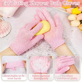 S&R PLKOP Exfoliating Body Scrubber & Gloves Set – Deep-Exfoliation Shower Gloves for Body, Face & Back