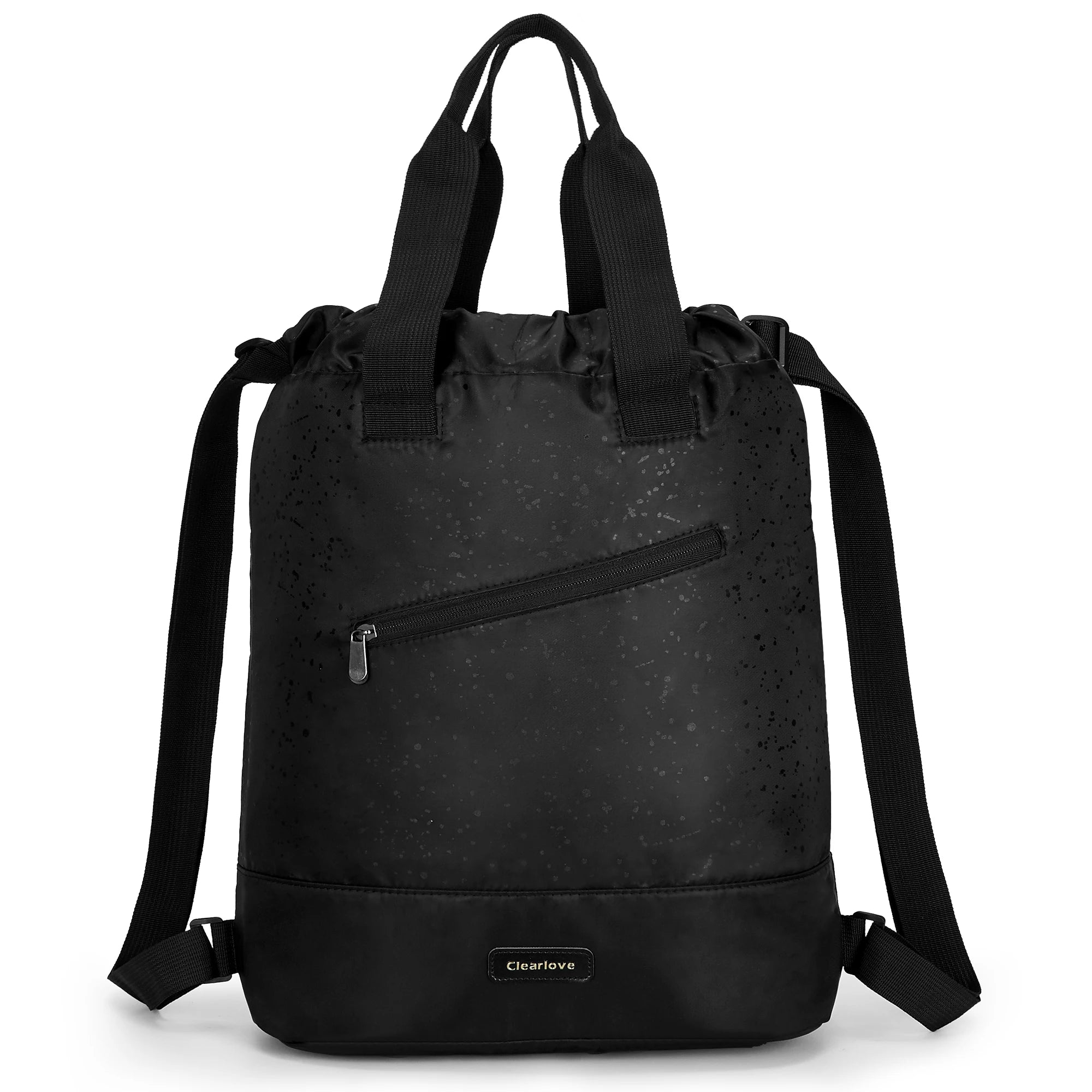 Composite Nylon Outdoor Backpack – Lightweight Reflective Bundle-Pocket Daypack | Black Travel & Hiking Bag