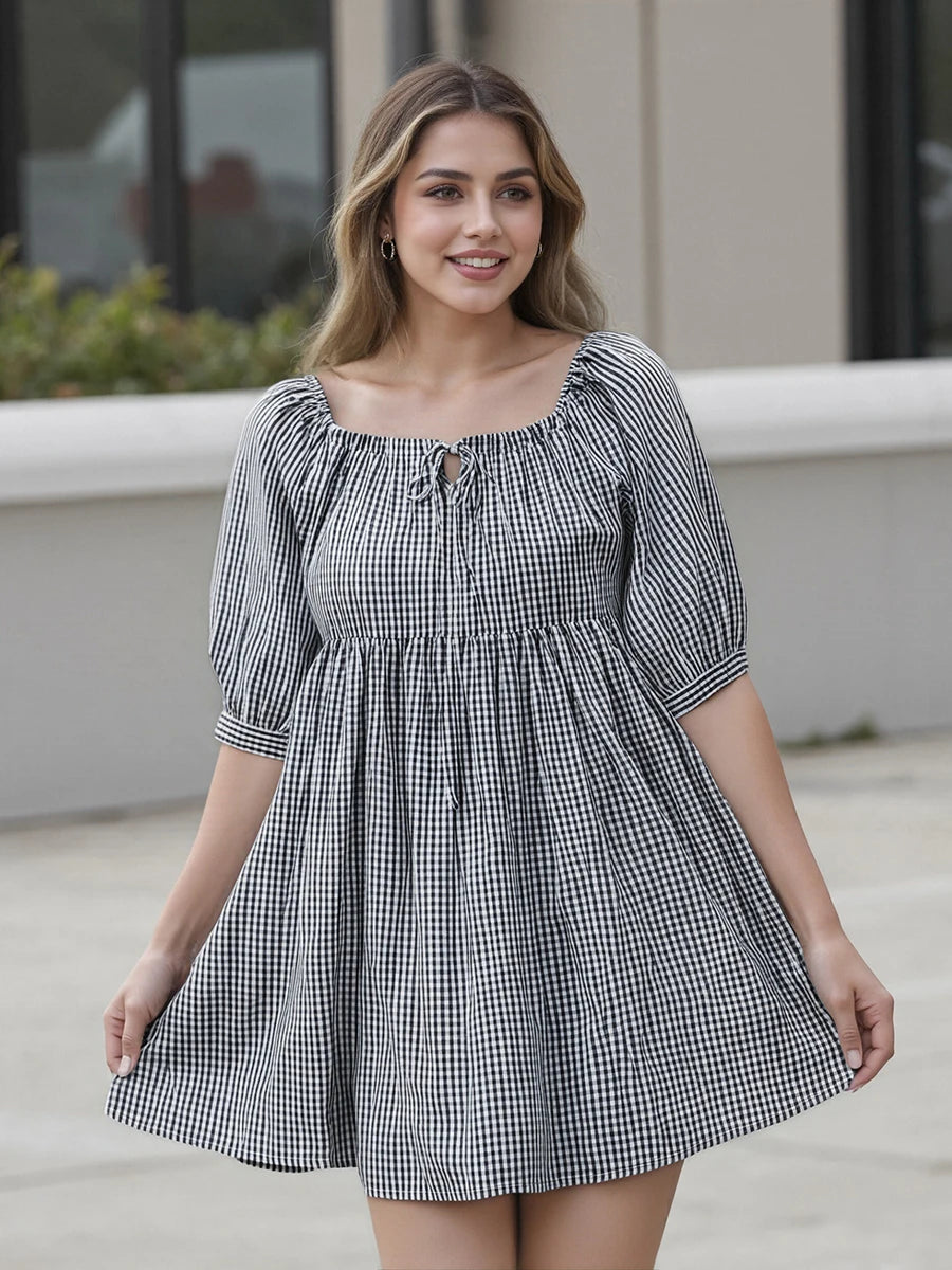 Maternity Floral Print Dress – Casual Pregnancy Outfit with Ruffle Sleeves, V-Neckline & Loose Fit for Women