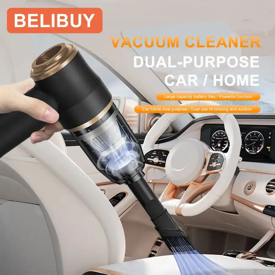 Belibuy Portable Vacuum Cleaner – High Power Handheld Vacuum for Home, Car, Office & Carpet Cleaning