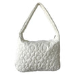 Quilted Top-Handle Bubble Bag – Large Capacity Cotton-Padded Winter Messenger Handbag for Women & Girls