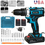21V Cordless Drill Electric Screwdriver Set – Mini Wireless Power Driver with Lithium-Ion Battery for Home DIY & Repairs