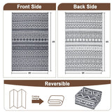 5x8 Outdoor Waterproof Reversible Patio Rug – Boho Plastic RV Camping Rug for Porch, Balcony, Backyard & Picnic