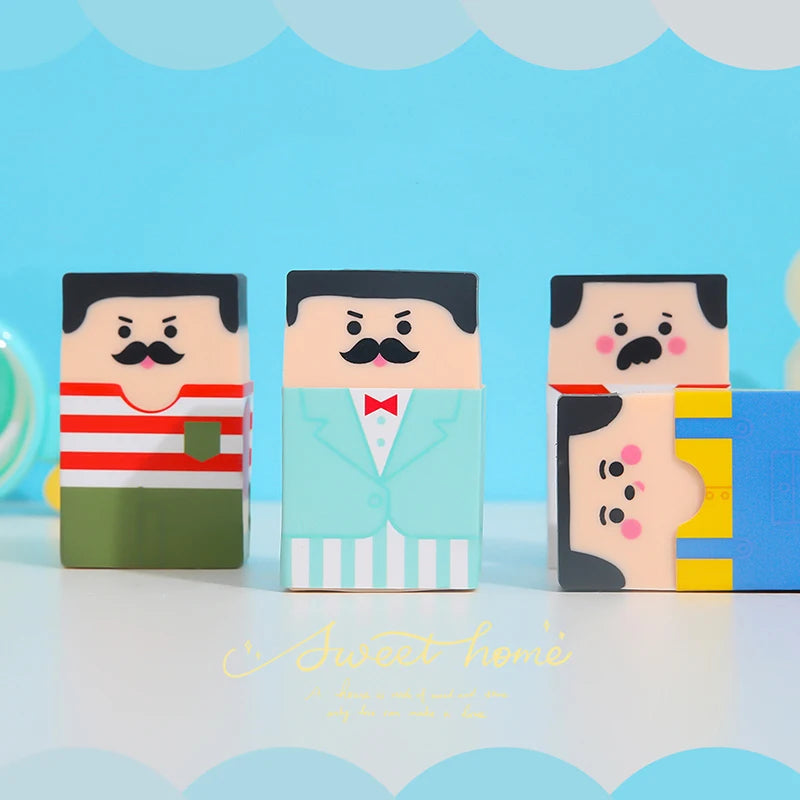 Creative Baldness Old Man Pencil Eraser – Funny Cartoon School Stationery