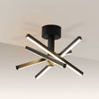 Modern Black LED Semi-Flush Mount Ceiling Light – Stylish Lighting for Corridor, Staircase & Attic