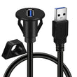 1 m USB 3.0 Male-to-Female Panel Mount Cable – 5 Gbps USB-C 3.0 Extension for Car/Truck/Boat/Motorcycle Dashboard
