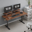 Electric Standing Desk with Dual Adjustable Monitor Shelves – Sit-Stand Desk with Memory Controller & Adjustable Height