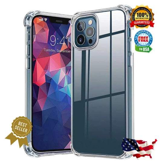 Clear iPhone Case – Scratch-Resistant Transparent Protective Cover for iPhone 14, 13, 12 & 11 Pro