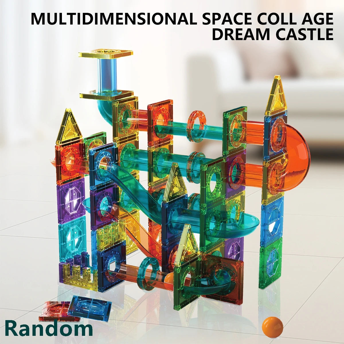 158PCS/200PCS Marble Run Magnetic Pipe Puzzle Set – DIY Construction Building Blocks STEM Toy for Kids Ages 3+, Creative Game Tiles