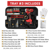 “599-Piece Home Tool Set Kit – Rolling Tool Box with 21V Max Cordless Drill & Mechanic Tools for Auto Repair & DIY”