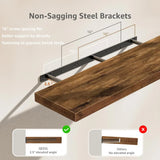 36-inch Floating Wall Shelf Set (2-Pack) – Slim Profile Storage Solution for Bathroom & Bedroom