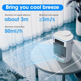 Portable Misting Fan & Air Cooler with 500 ml Water Tank — Quiet Mist Spray Fan for Home, Room, Car, Office