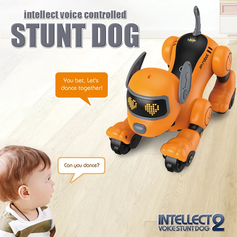 RC Robot Dog – Intelligent Voice Dialogue Programmable AI Smart Pet Toy, Electric Educational Robot for Kids Boys & Girls