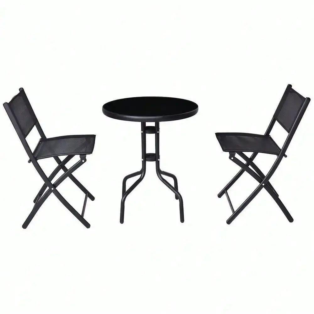 “Bistro Set with Folding Chairs – Outdoor Garden & Patio Table Set for Backyard Furniture”