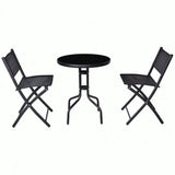 “Bistro Set with Folding Chairs – Outdoor Garden & Patio Table Set for Backyard Furniture”