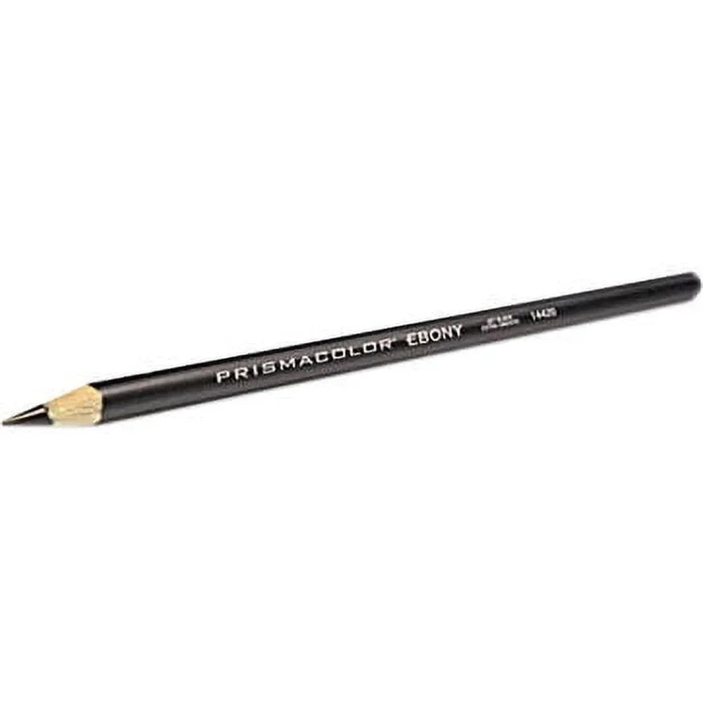 Ebony Sketching Pencils – 12-Piece Matte Black Graphite Drawing Set
