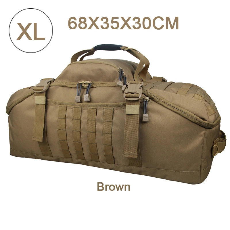 40L/60L/80L waterproof travel duffel bag – large-capacity men’s luggage tote, weekend & gym bag for sports, camping & trips