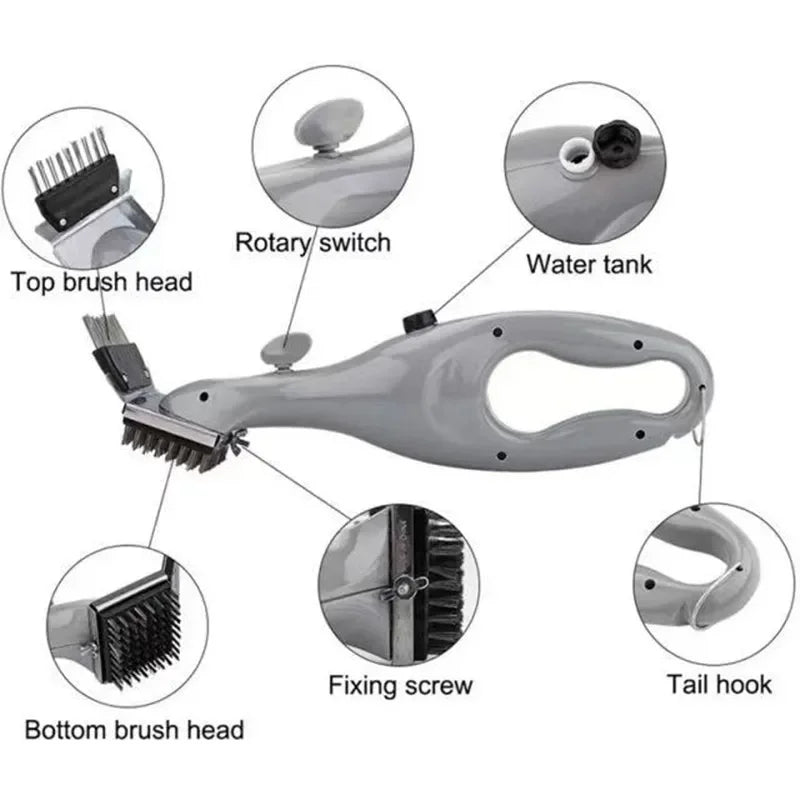 “BBQ Grill Steam Cleaning Brush – Outdoor Barbecue Scraper Cleaner for Gas & Charcoal Grills”