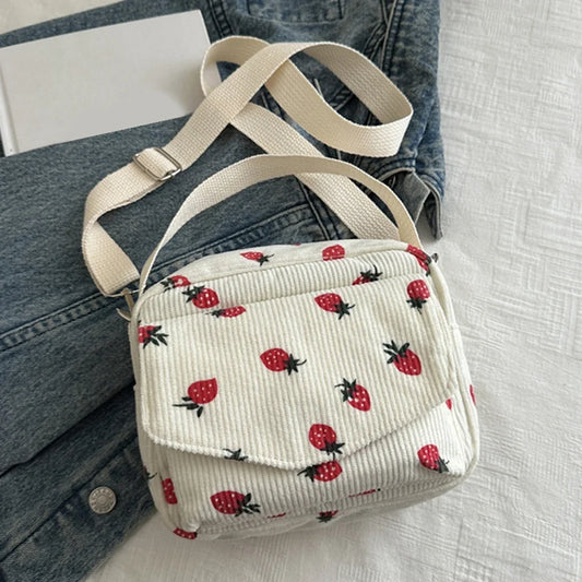 Corduroy Trendy Crossbody Bag – Adjustable Strap, Versatile Shoulder Bag for Shopping, Work & Daily Use 👜✨