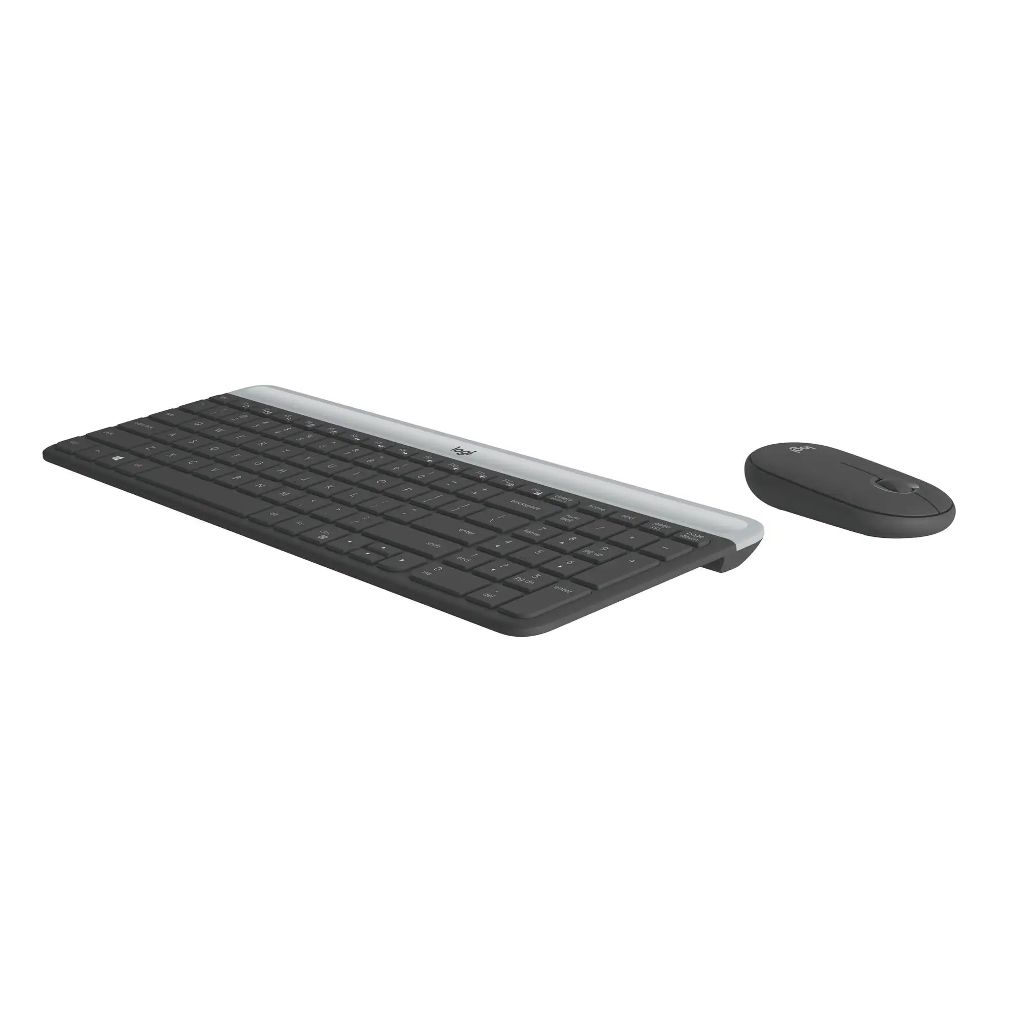 Logitech Slim Wireless Keyboard and Mouse Combo – Low-Profile Compact Layout with 2.4GHz Connection & Long Battery Life