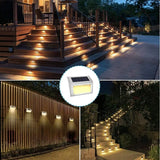Lightess Solar Step & Deck Lights – Stainless Steel Waterproof Outdoor LED Fence Lights for Garden, Pathway & Stair Safety