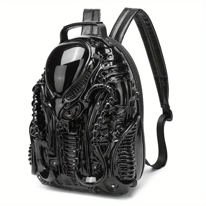 Cyberpunk Alien Graphic Unisex Backpack – Personalized Creative Design