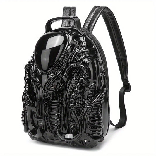 Cyberpunk Alien Graphic Unisex Backpack – Personalized Creative Design