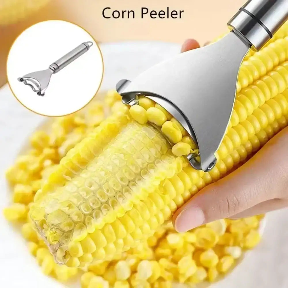 304 Stainless Steel Corn Planer with Ergonomic Handle – Corn Peeler & Vegetable Cutter Tool