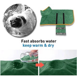 Pet Bathrobe – Fast-Drying Microfiber Dog Towel Robe | Soft Absorbent Adjustable Bath Coat for Small, Medium & Large Dogs