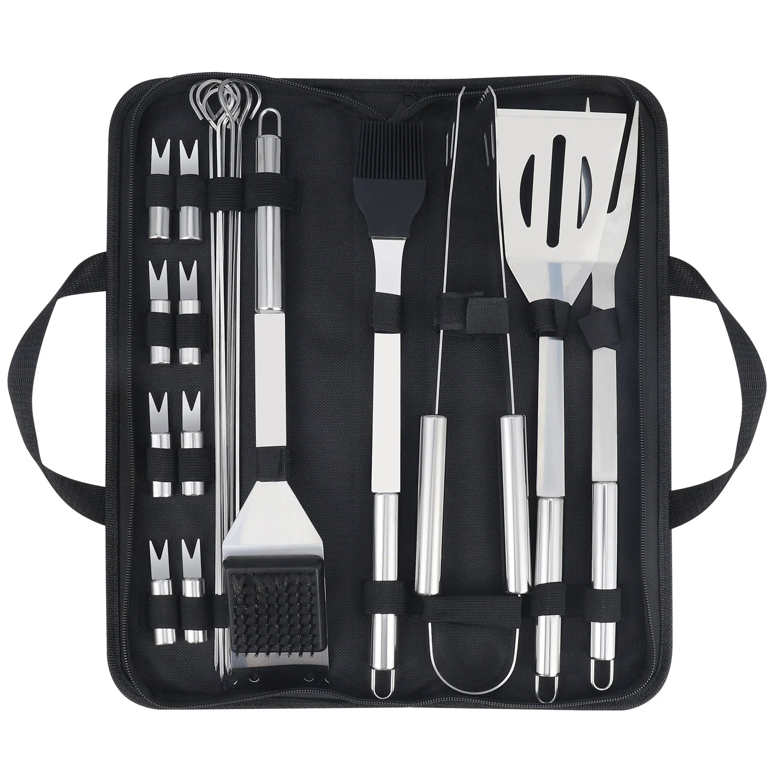 “20-Piece BBQ Grill Tool Set – Heavy Duty Stainless Steel Barbecue Utensils & Accessories Kit for Outdoor Grilling”