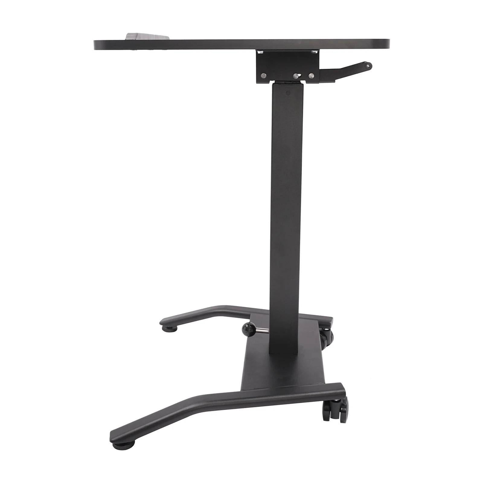 🖥️ Movable Stand-Up Computer Workstation – 25"x17" Desktop with Lockable Wheels & 246 lbs Capacity