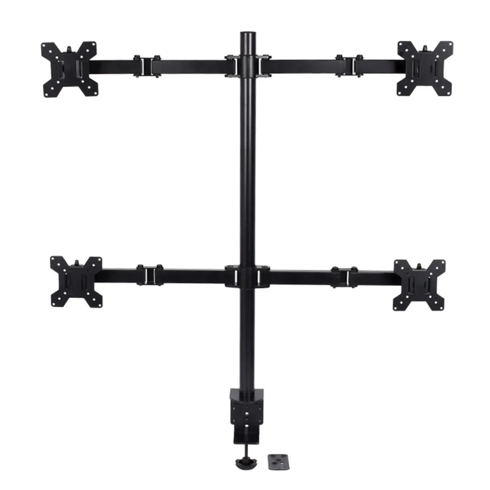 4-Arm Heavy-Duty Multi Monitor Stand – Fits 10″–27″ Screens Vertical Desktop Mount for 4 Displays