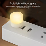 USB Mini LED Night Light – Small Round Plug Lamp for Power Bank & Laptop, Portable Reading Light with Eye Protection