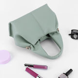 Women’s Dumpling Clutch Purse – Solid Color Retro Handbag with Removable Strap & Top Handle Crossbody Bag