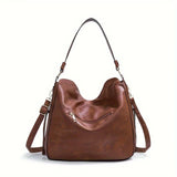 Women’s 2-Piece PU Leather Tote & Crossbody Set – Large Capacity Top-Handle Satchel + Shoulder Travel Bag