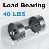 Adhesive No-Drill 2-Pack Acrylic Shower Caddy Shelves – Clear Wall-Mounted Organizer