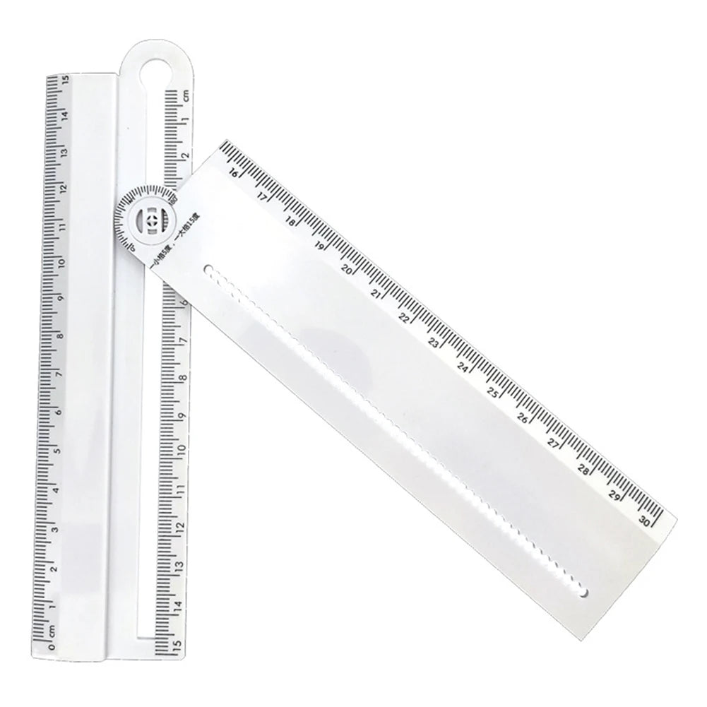 Multifunctional Folding Geometry Drawing Ruler – Compact 0–30 cm Precision Math & Design Tool