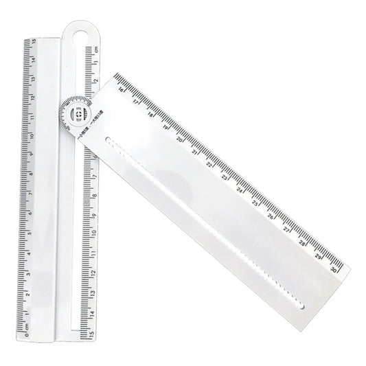 Multifunctional Folding Geometry Drawing Ruler – Compact 0–30 cm Precision Math & Design Tool