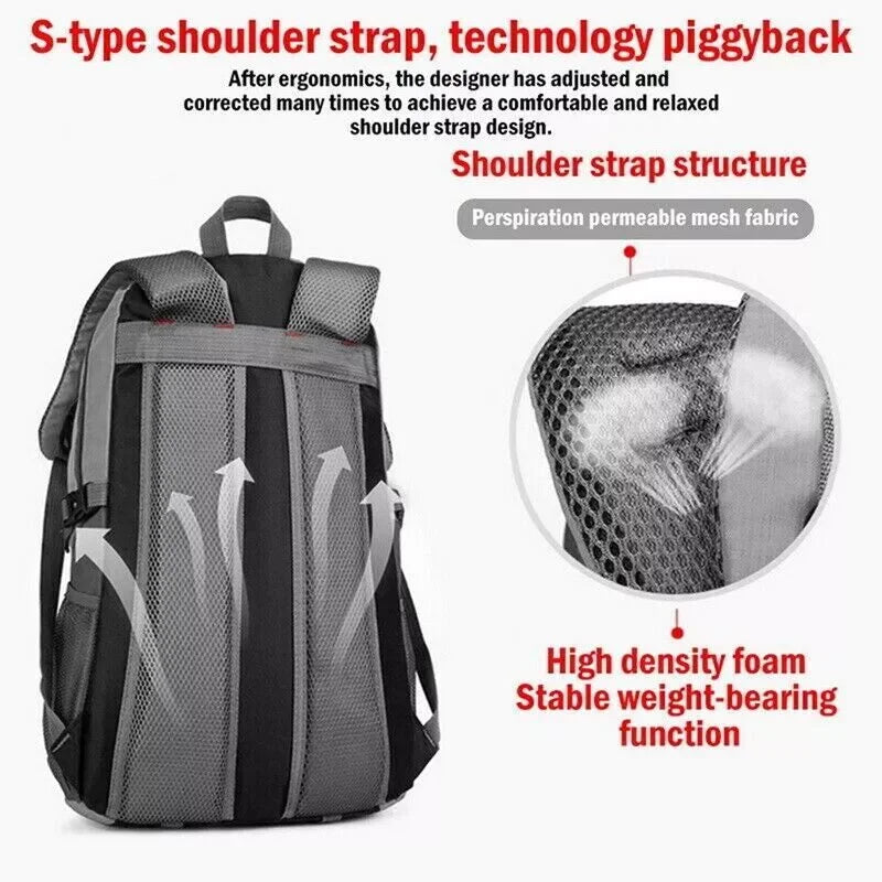 Multi-Purpose Travel Outdoor Backpack – Men & Women’s Rucksack for Camping, Hiking, School & Laptop Carry