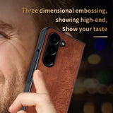 Luxury PU Leather Case for Samsung Galaxy Z Fold 3/4/5/6 – Shockproof Slim Bumper Back Cover with Premium Finish