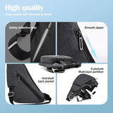 Men’s Anti-Theft Crossbody Sling Bag – Lightweight Casual Shoulder Backpack & Chest Pack for Travel, Cycling & Sports