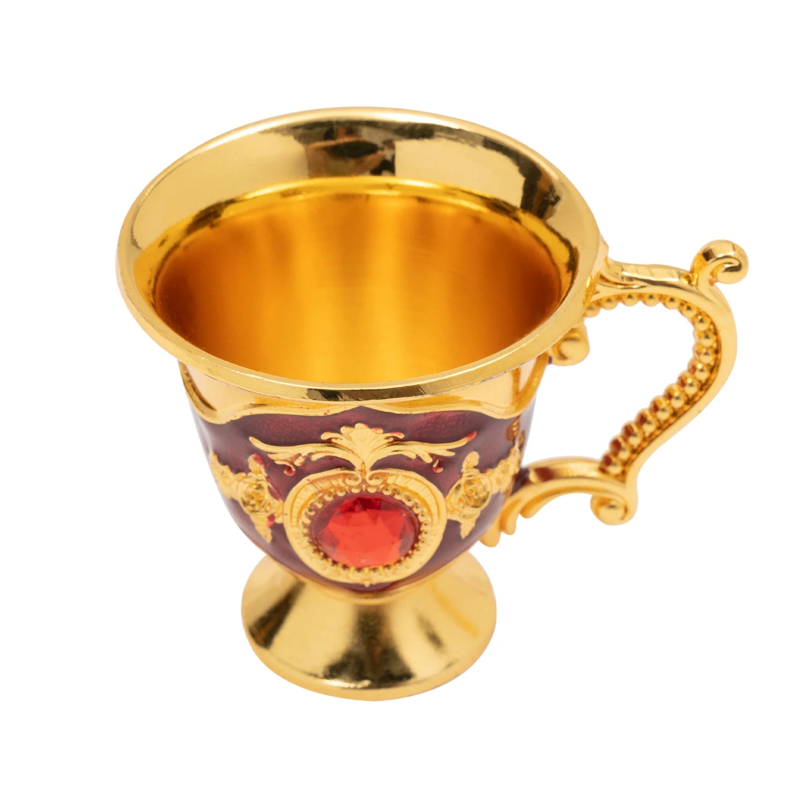 Vintage Turkish Tea & Coffee Set – Red Pot with 6 Cups for Home Décor, Wedding & House-warming