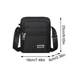 Men’s Waterproof Nylon Crossbody Bag — Large Casual Shoulder Messenger Satchel for Travel & Daily Use