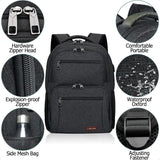BIKROD 15.6" School & TSA Travel Laptop Backpack – USB Charging Water-Resistant Bookbag for Teen Boys, Men & Women