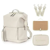 2022 PU Leather Diaper Backpack – Fashion Mommy & Daddy Bag with Changing Pad | Large Capacity Baby Organizer Nappy Bag