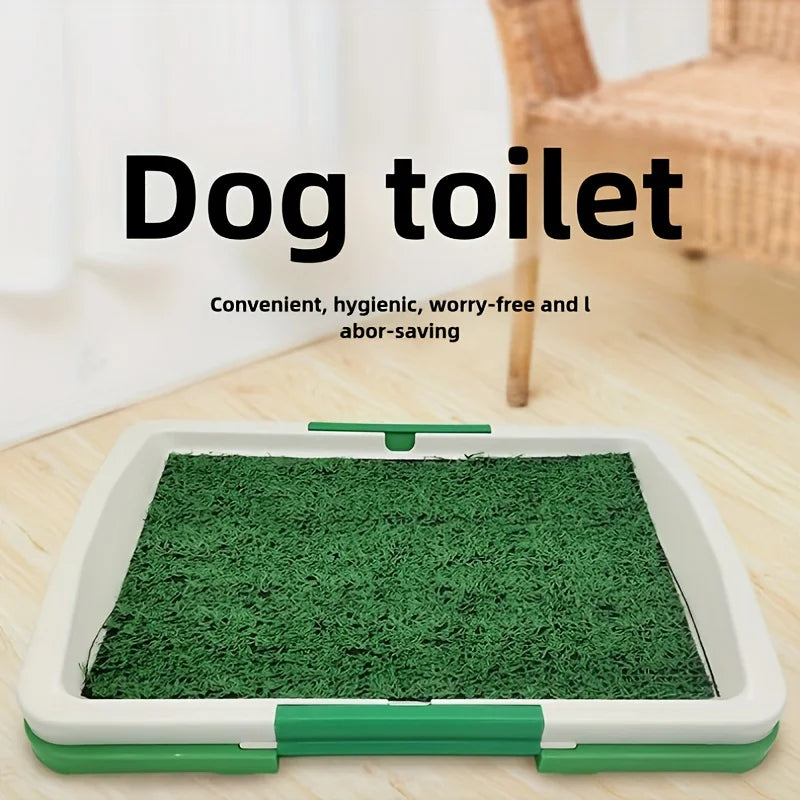 Reusable Silicone & PP Dog Potty Training Pad – Leak-Proof Indoor Pet Toilet with Grass Surface for Easy Cleaning & Hygiene